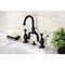 Kingston Brass Bridge Bathroom Faucet with Brass PopUp, Matte Black KS7990PL - alternate 4